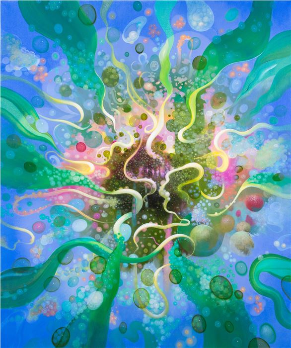 Paul Kerr, World Within Worlds, Acrylic On Canvas, 100 x 120cm